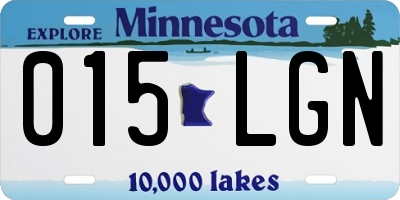 MN license plate 015LGN