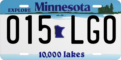 MN license plate 015LGO