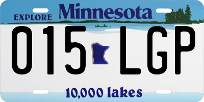 MN license plate 015LGP