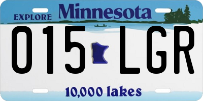 MN license plate 015LGR