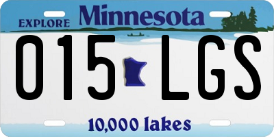 MN license plate 015LGS