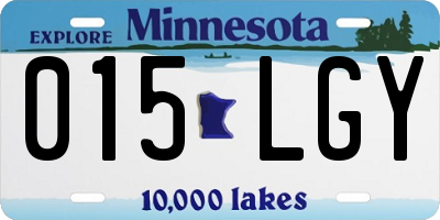 MN license plate 015LGY