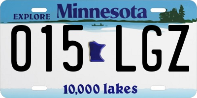 MN license plate 015LGZ