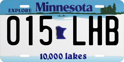 MN license plate 015LHB