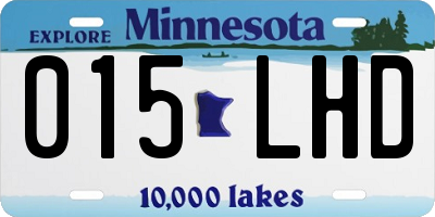 MN license plate 015LHD
