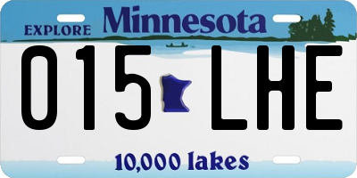 MN license plate 015LHE