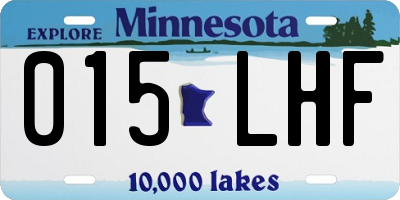 MN license plate 015LHF