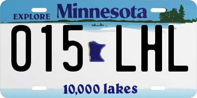 MN license plate 015LHL