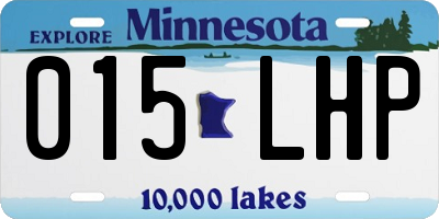 MN license plate 015LHP