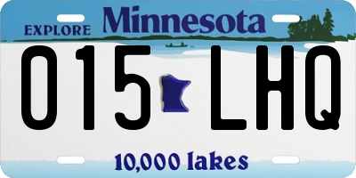 MN license plate 015LHQ