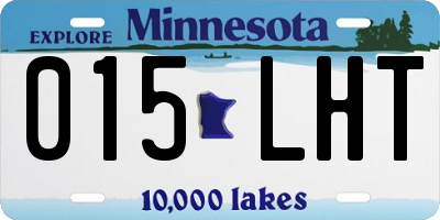 MN license plate 015LHT