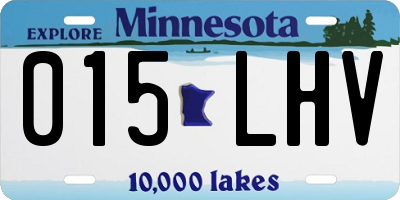 MN license plate 015LHV