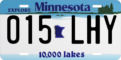 MN license plate 015LHY