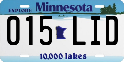 MN license plate 015LID