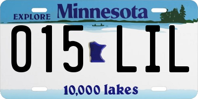 MN license plate 015LIL