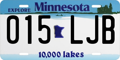 MN license plate 015LJB