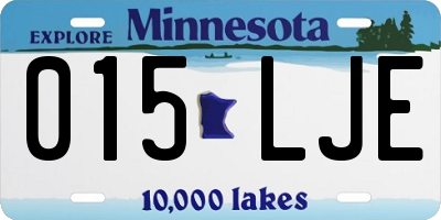 MN license plate 015LJE