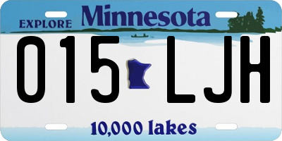 MN license plate 015LJH