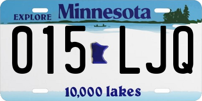 MN license plate 015LJQ