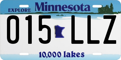 MN license plate 015LLZ
