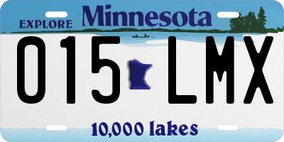MN license plate 015LMX
