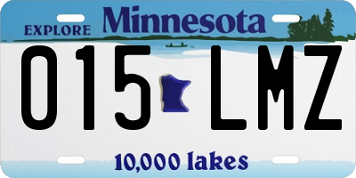 MN license plate 015LMZ