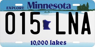 MN license plate 015LNA