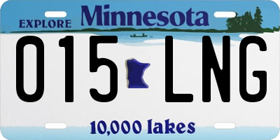 MN license plate 015LNG