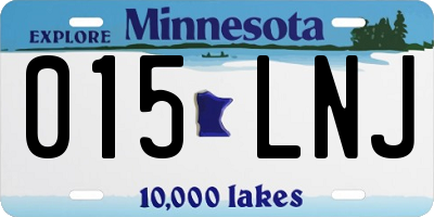 MN license plate 015LNJ