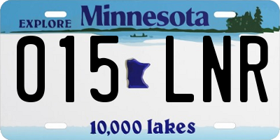 MN license plate 015LNR