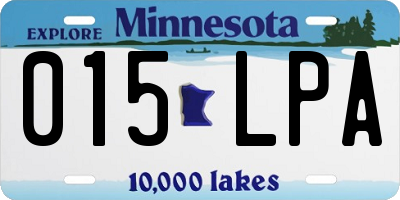 MN license plate 015LPA