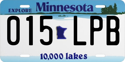 MN license plate 015LPB