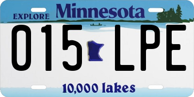 MN license plate 015LPE