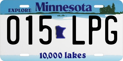 MN license plate 015LPG