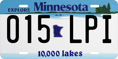 MN license plate 015LPI
