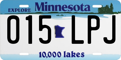 MN license plate 015LPJ