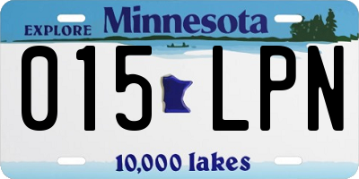 MN license plate 015LPN