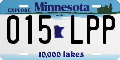 MN license plate 015LPP