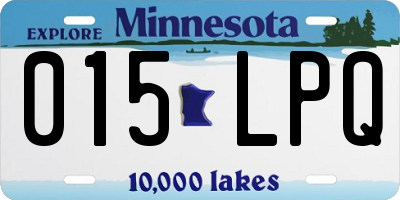 MN license plate 015LPQ