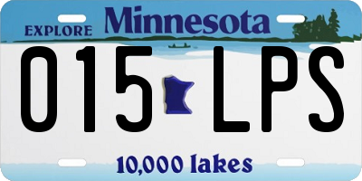 MN license plate 015LPS