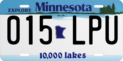 MN license plate 015LPU