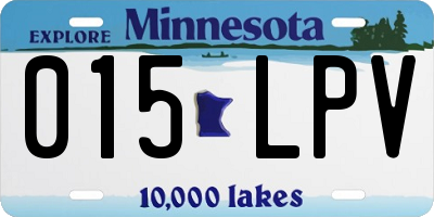 MN license plate 015LPV
