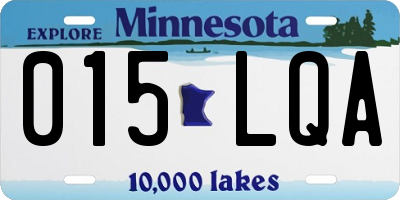 MN license plate 015LQA
