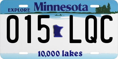 MN license plate 015LQC