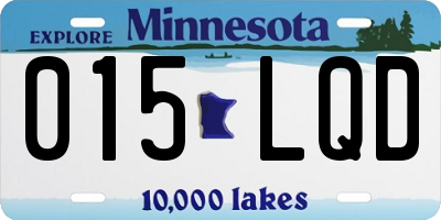MN license plate 015LQD