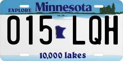 MN license plate 015LQH