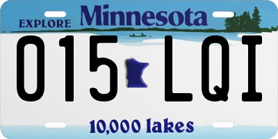 MN license plate 015LQI