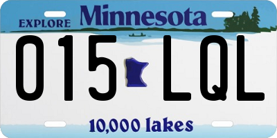 MN license plate 015LQL