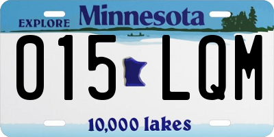 MN license plate 015LQM
