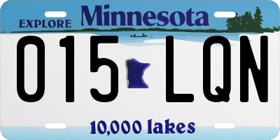 MN license plate 015LQN